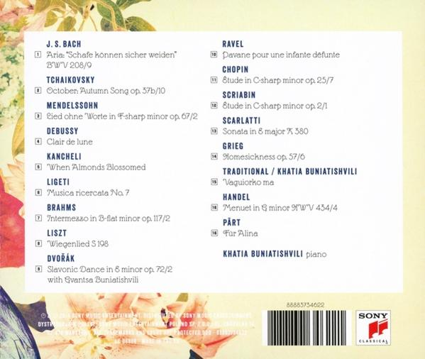 CD-borító hátulja klasszikus zenei dalcímekkel és előadók neveivel.