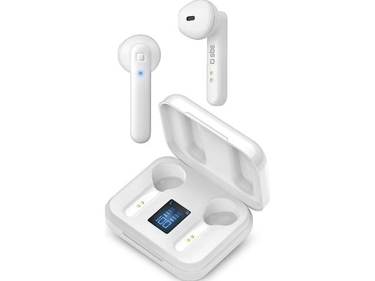 SBS TWS Twin Hop - Auricolari True Wireless (In-ear, Bianco)