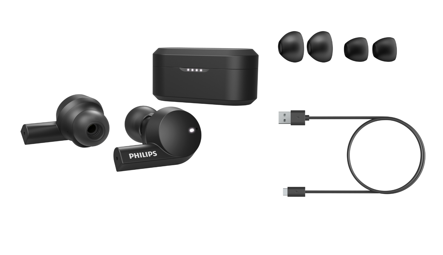 PHILIPS TAT5505BK/00, In-ear Kopfhörer Bluetooth Schwarz
