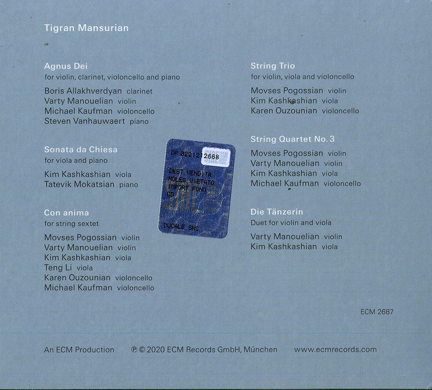 VARIOUS - TIGRAN MANSURIAN CON ANIMA  - (CD)