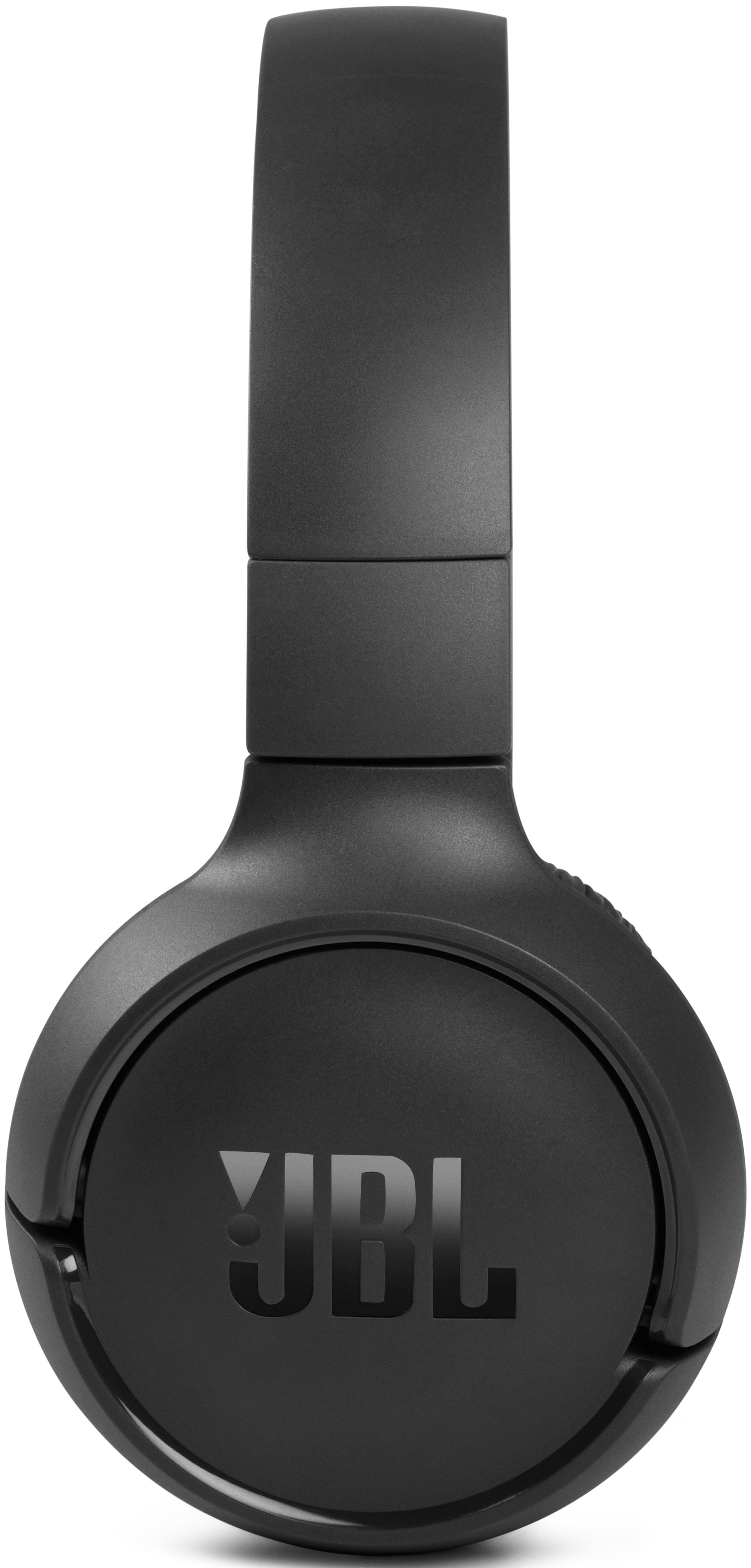Ein schwarzer JBL Over-Ear-Kopfhörer, der nach vorne zeigt.