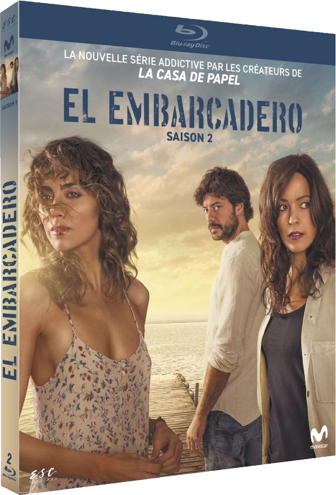 Couverture Blu-ray El Embarcadero, deux femmes et un homme.