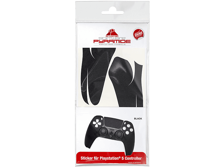 SOFTWARE PYRAMIDE 5 Zubehör Skins (Black), PlayStation - Playstation Sticker Controller für 5, Schwarz