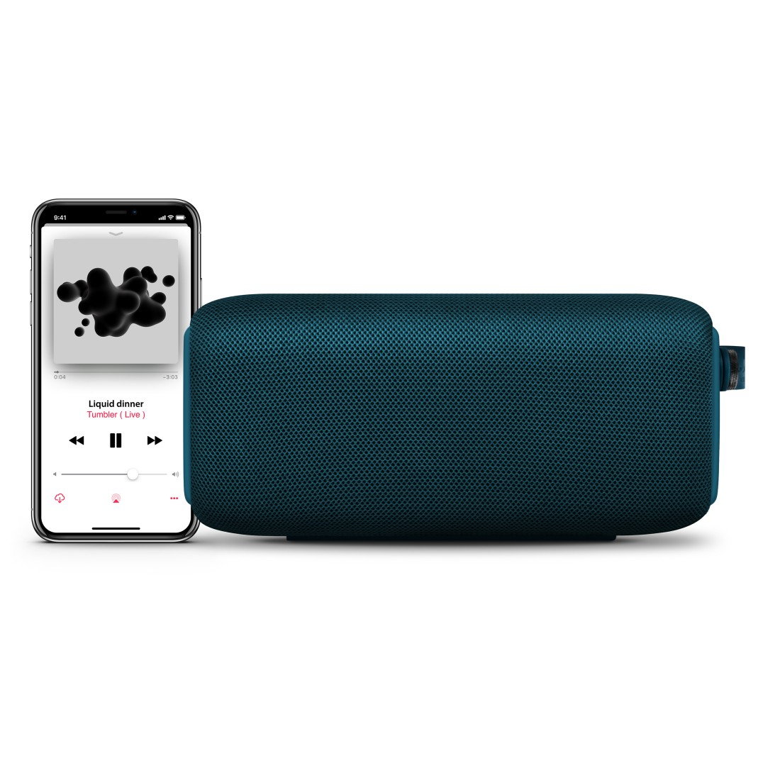 FRESH ‘N REBEL Rockbox Bold M Bluetooth Lautsprecher, Dunkelblau, Wasserfest