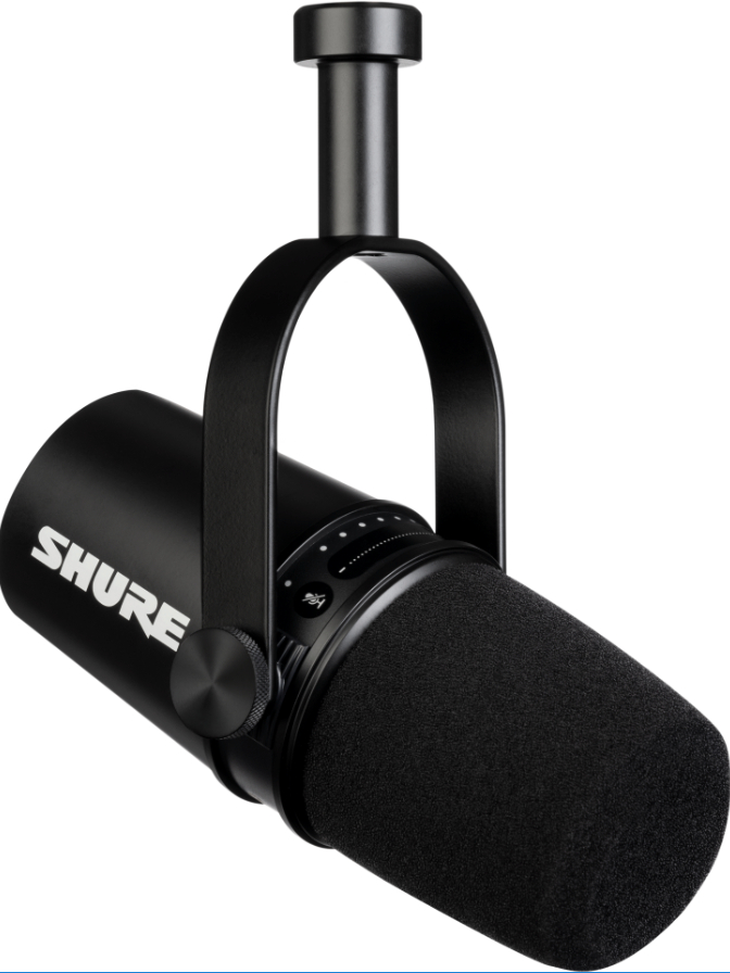 SHURE MV7 Dynamisches Podcast Karaoke-Mikrofon Schwarz