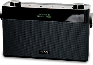 PEAQ PDR180BT-B-1 - Digital Radio (DAB, DAB+, FM, Schwarz/Grau)