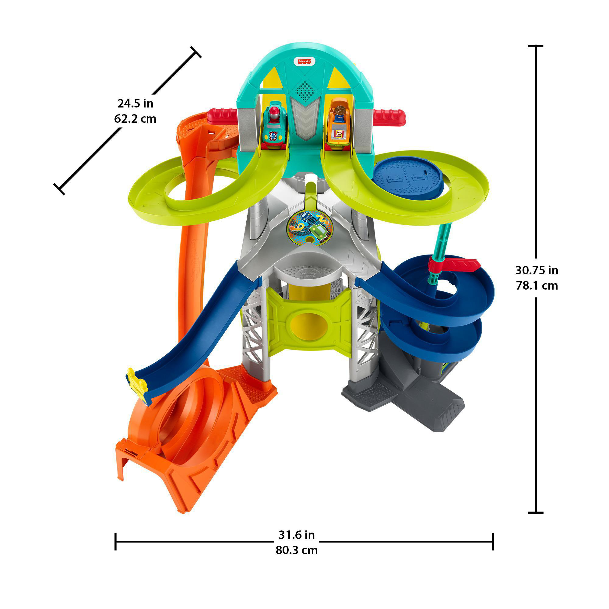 FISHER PRICE Little People Action Rennbahn Fahrzeug-Spielset Autospielset Mehrfarbig