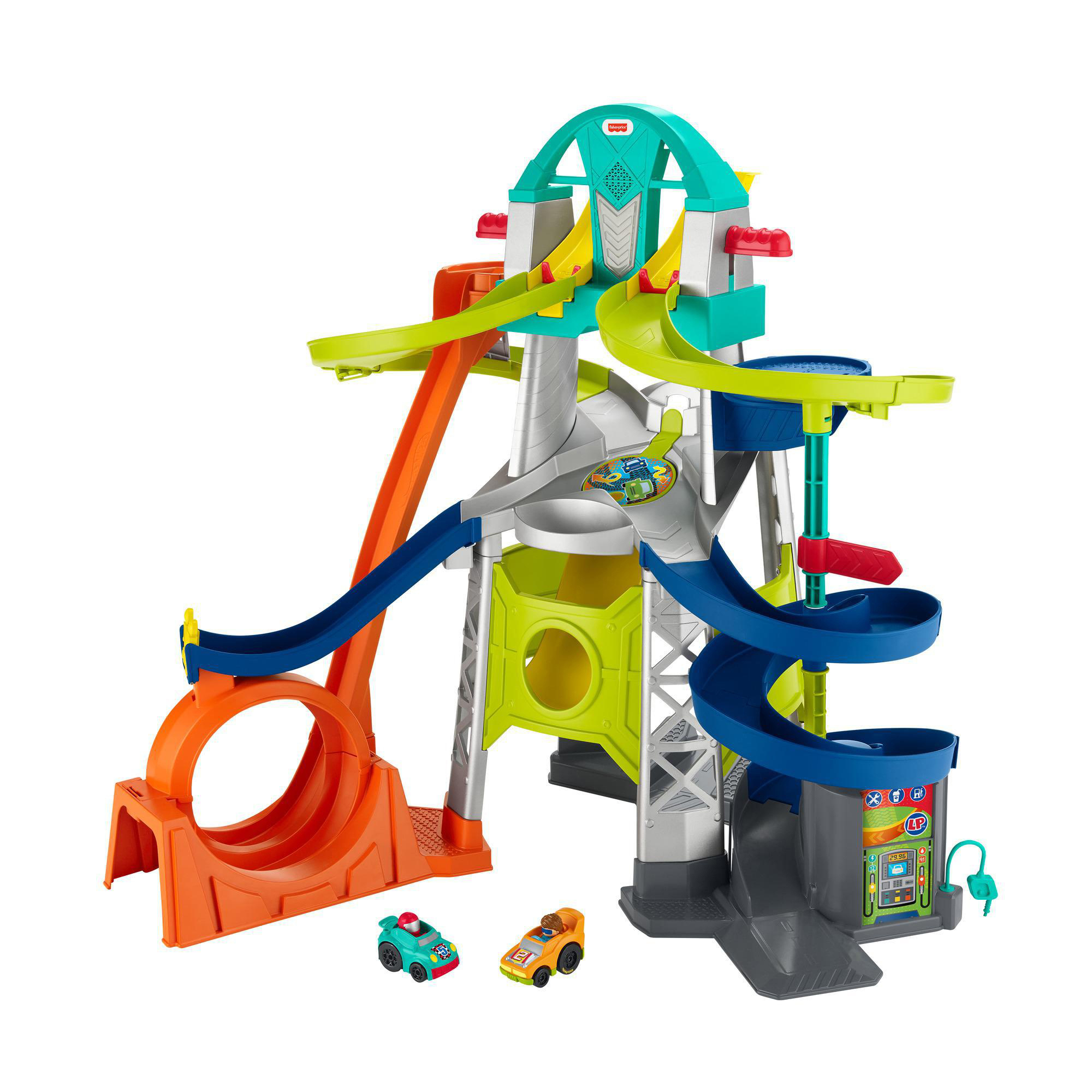 FISHER PRICE Little People Action Rennbahn Fahrzeug-Spielset Autospielset Mehrfarbig