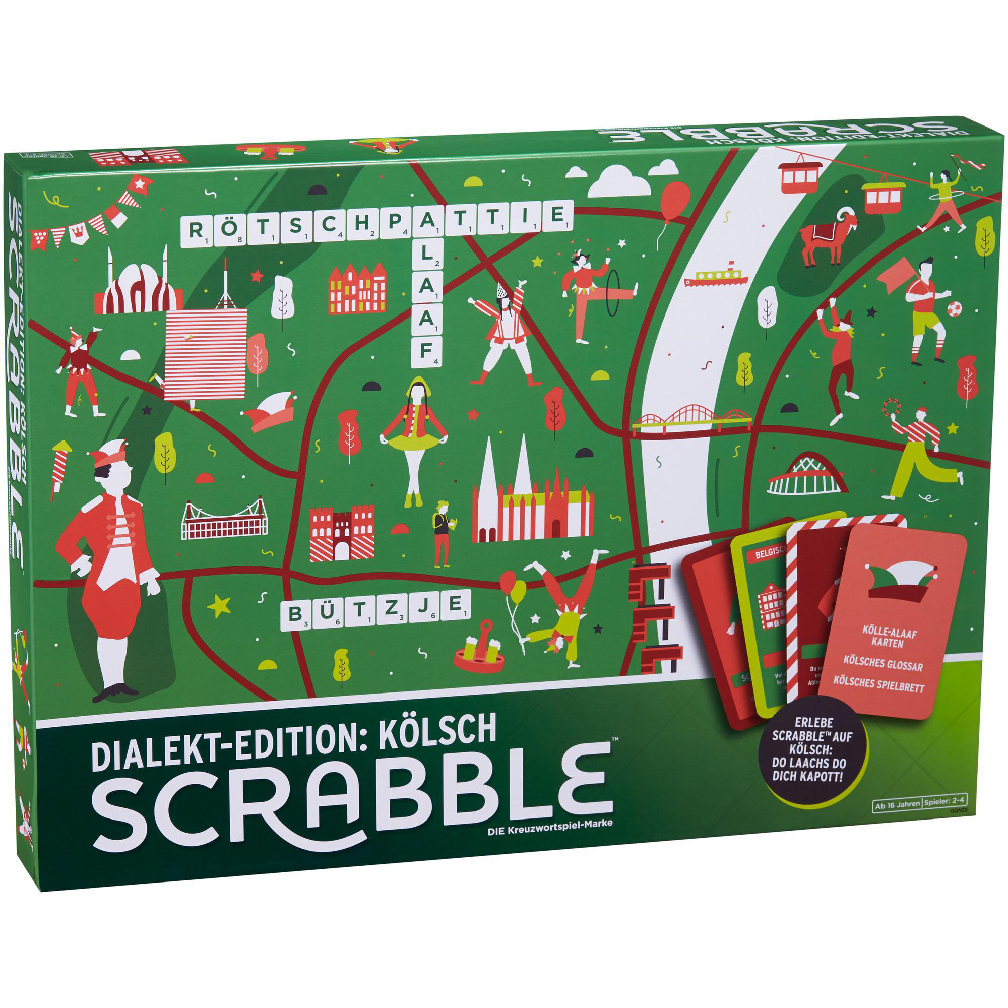 MATTEL GAMES Scrabble Dialekt-Edition Köln Gesellschaftsspiel Mehrfarbig