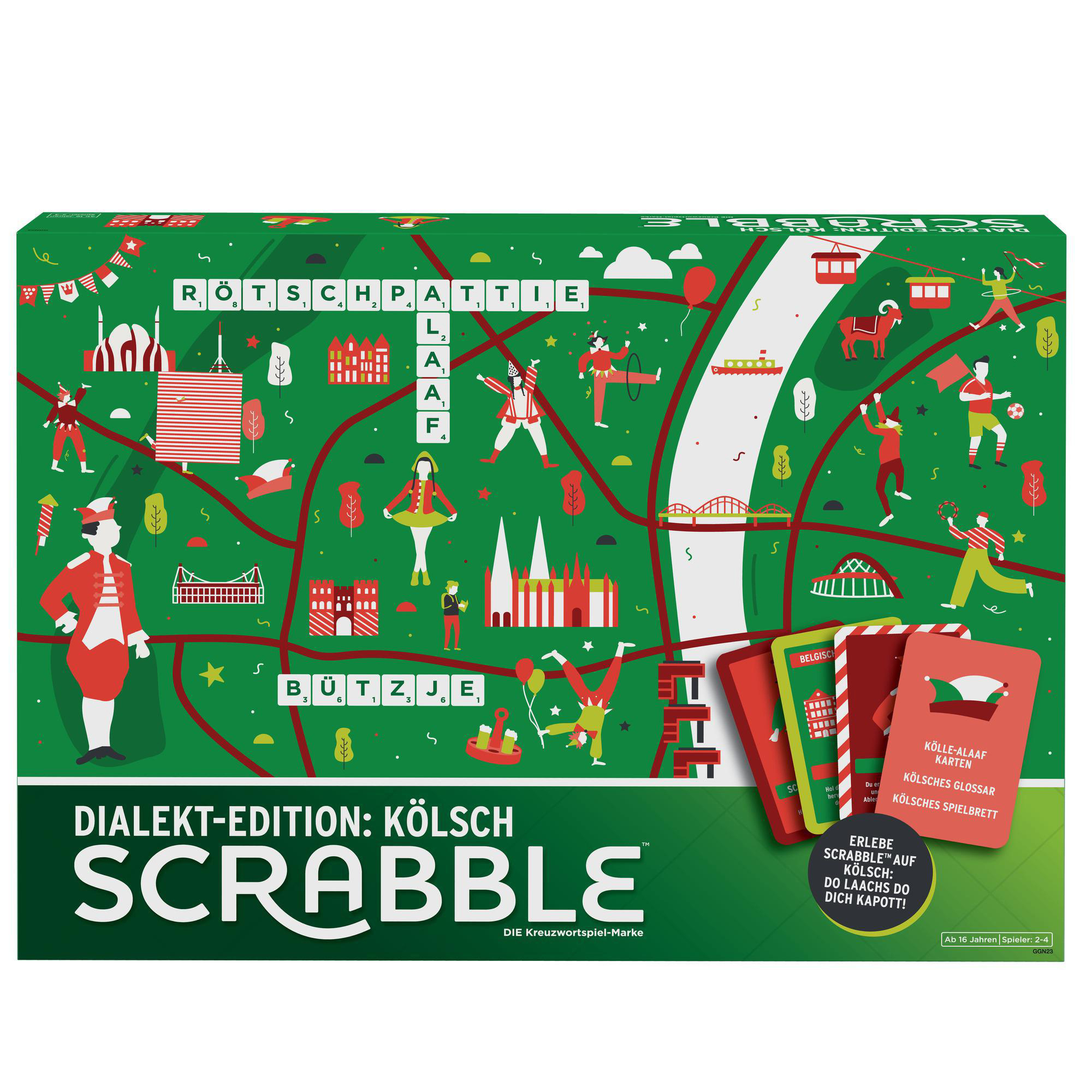 MATTEL GAMES Scrabble Dialekt-Edition Köln Gesellschaftsspiel Mehrfarbig