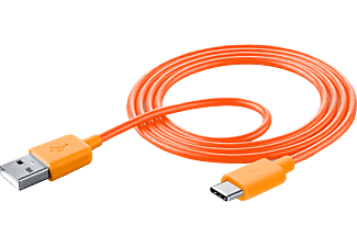 CELLULARLINE USB-kabel - USB-C Charge & Sync 1 m Oranje (USBDATATYCSMARTO)