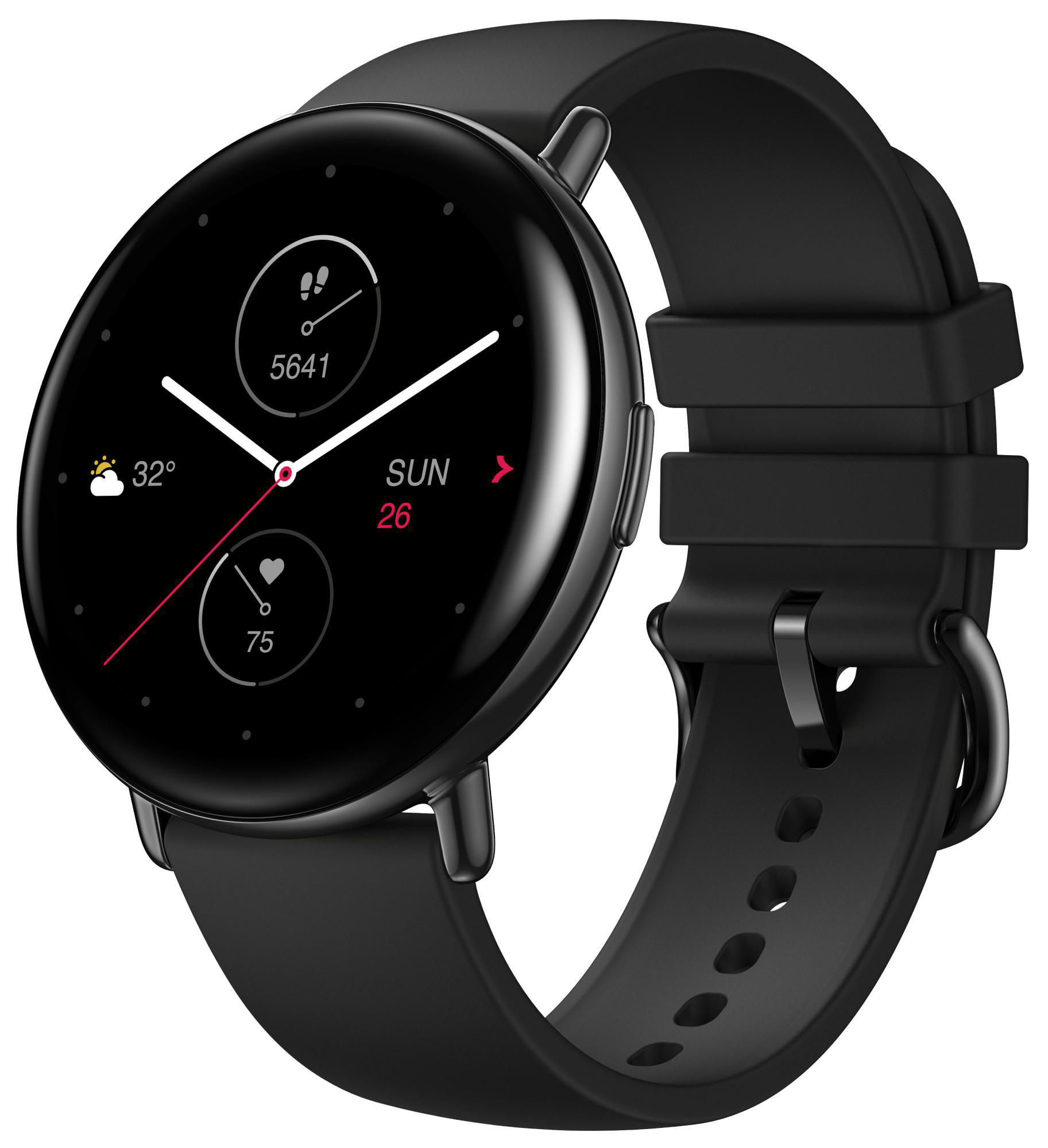 ZEPP E Round, Smartwatch, 70 mm + 100 mm, Onyx Black
