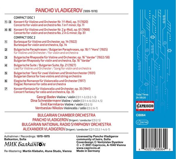 Badev,G./Vladigerov,A./Bulgarian National RSO - The String Concertos  - (CD)