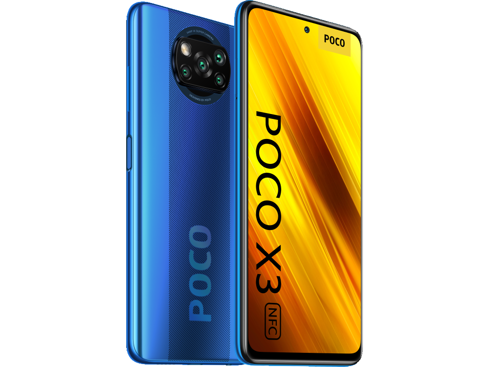 Móvil - POCO X3 NFC, Azul, 64 GB, 6 GB, 6.67" Full HD+, Snapdragon 732G, 5160 mAh, Android