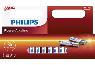 PHILIPS LR03P12W/10 Power Alkalin AAA X12 Pil