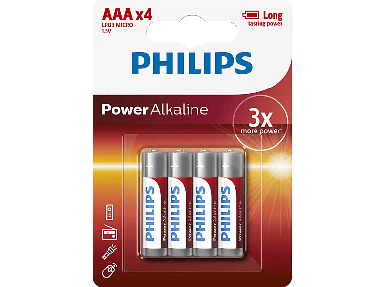 PHILIPS LR6P4B/05 Power Alkalin AA X4 Pil