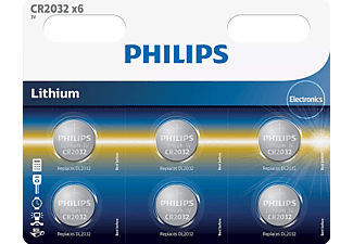 PHILIPS CR2032P6/01B Mini Düğme 2032 3V X6 Pil_0