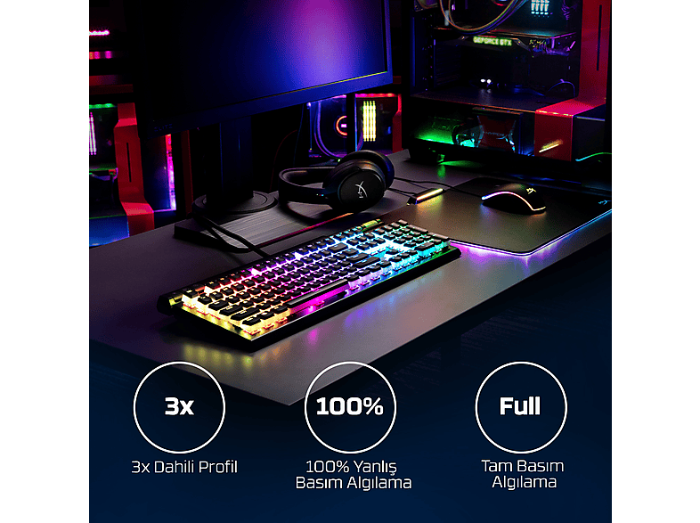 HYPERX Alloy Elite 2 RGB Mekanik Klavye Siyah_4