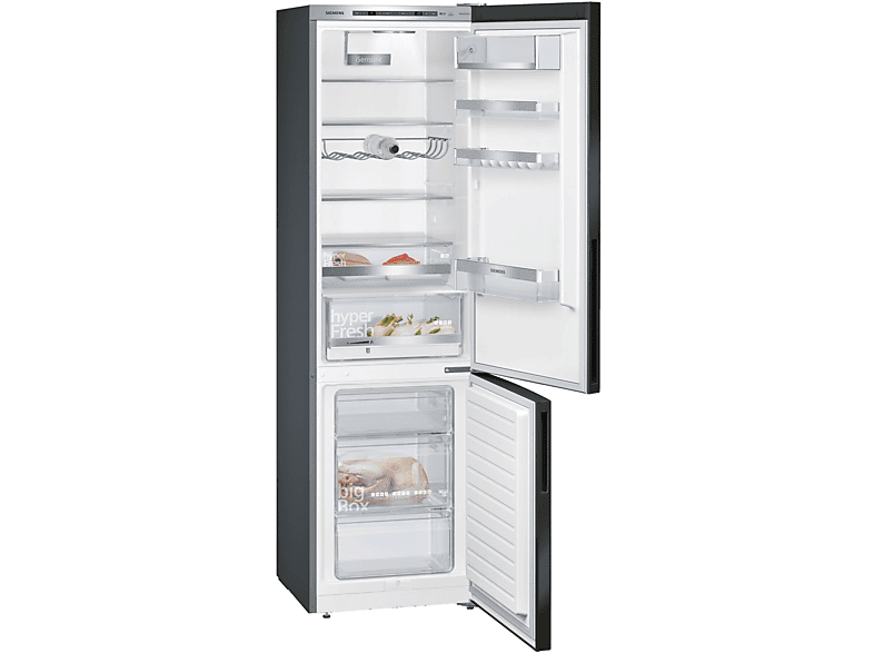 SIEMENS KG39E8XBA iQ500 Kühlgefrierkombination (B, 343 l, 2010 mm hoch, black inox-antifingerprint)