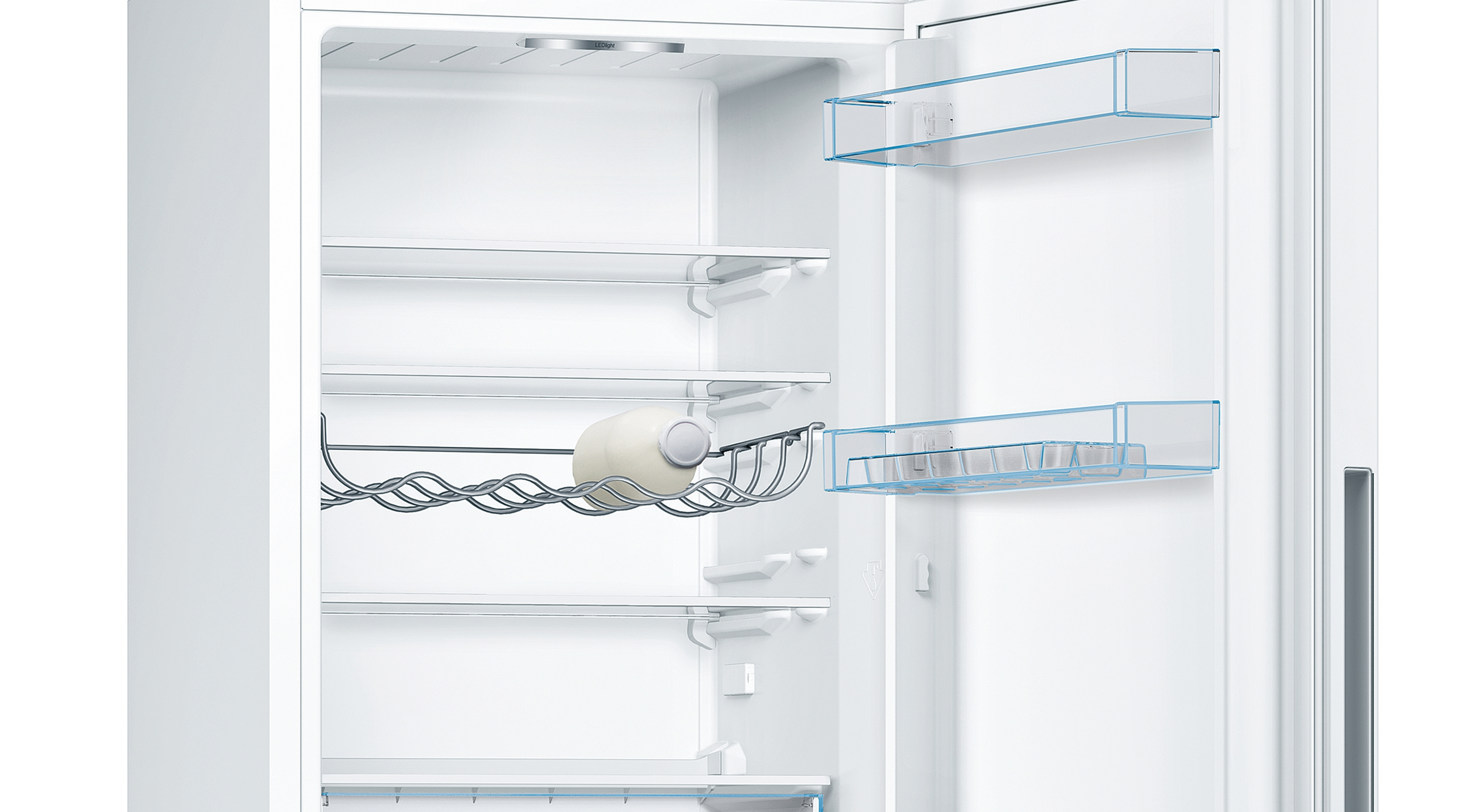 BOSCH KGV33VWEA Serie 4 Kühlgefrierkombination (E, 291 l, 1760 mm hoch, Weiß)