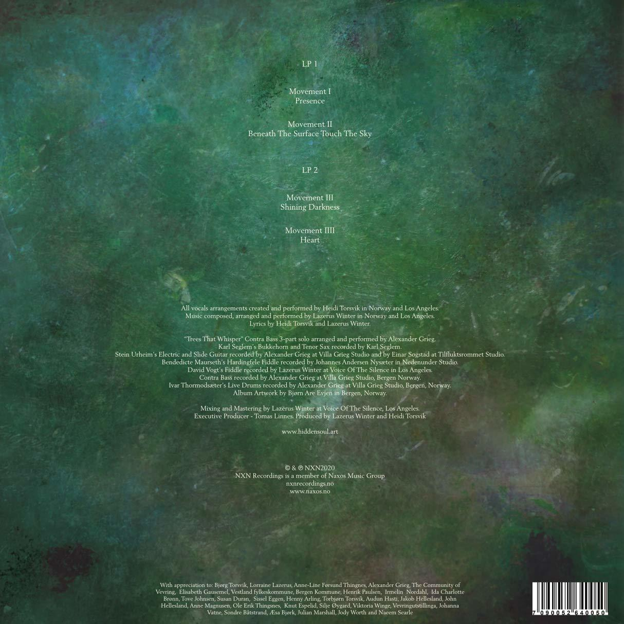 Albumcover mit grünem Hintergrund und Titeln der Titelliste. Weißer Text mit Credits und Copyright.