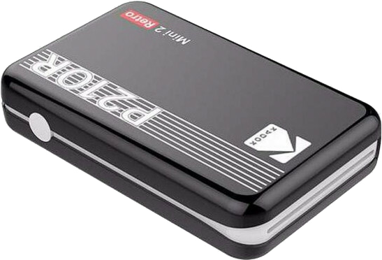 KODAK Imprimante photo portable Mini 2 Retro Noir + Lot de 60 papiers photo (P210RB60) Imprimante photo