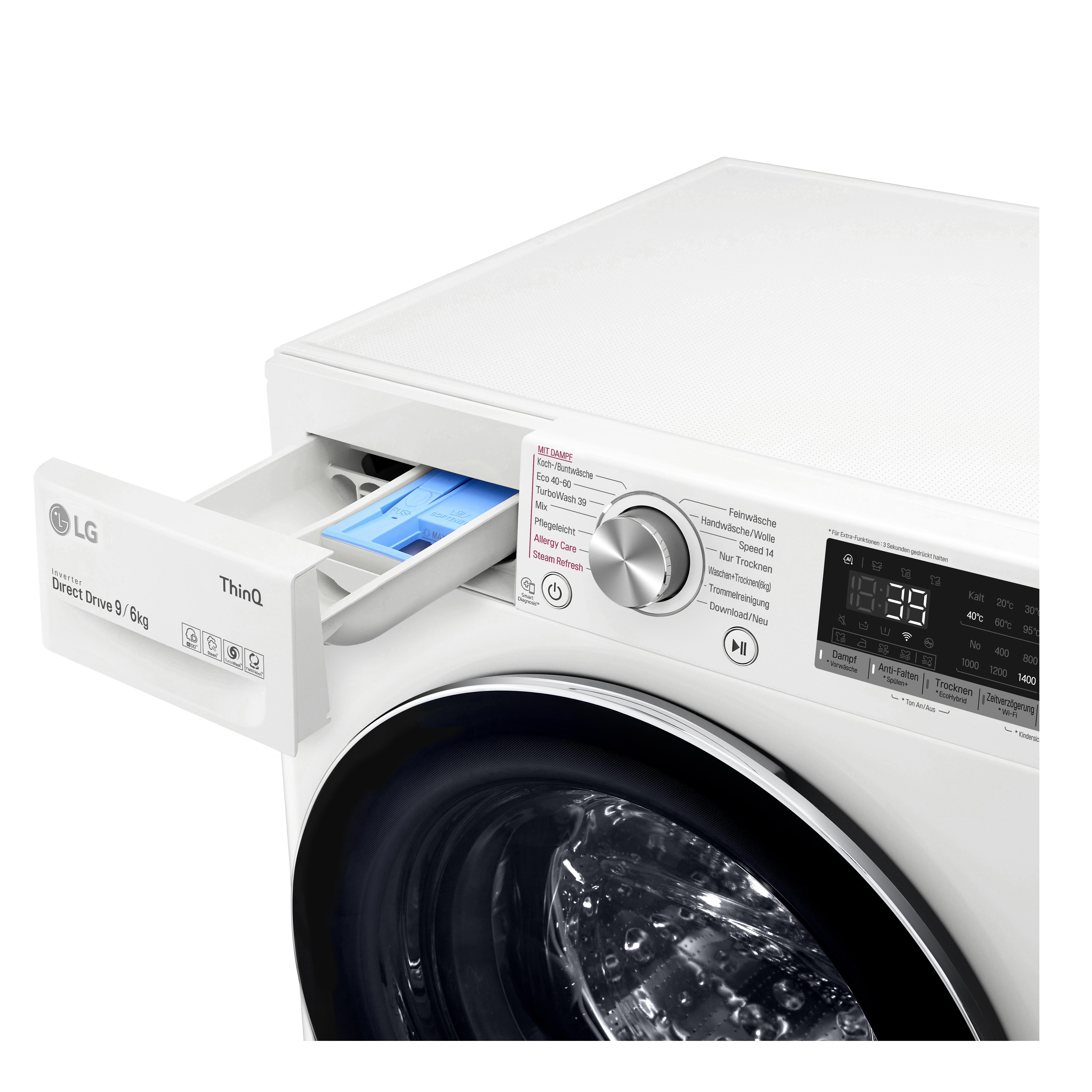 LG V7WD96H1A Waschtrockner (9 kg / 6 kg, 1360 U/Min.)