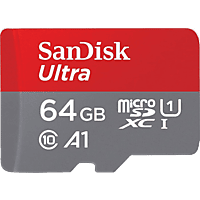 SANDISK 186504 microSDXC Ultra 64GB (A1/UHS-I/Cl.10/120MB/s) + Adapter "Mobile"