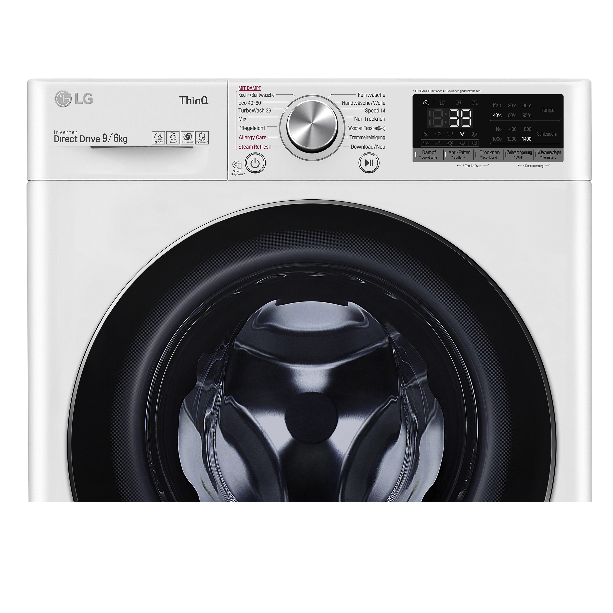 LG V7WD96H1A Waschtrockner (9 kg / 6 kg, 1360 U/Min.)