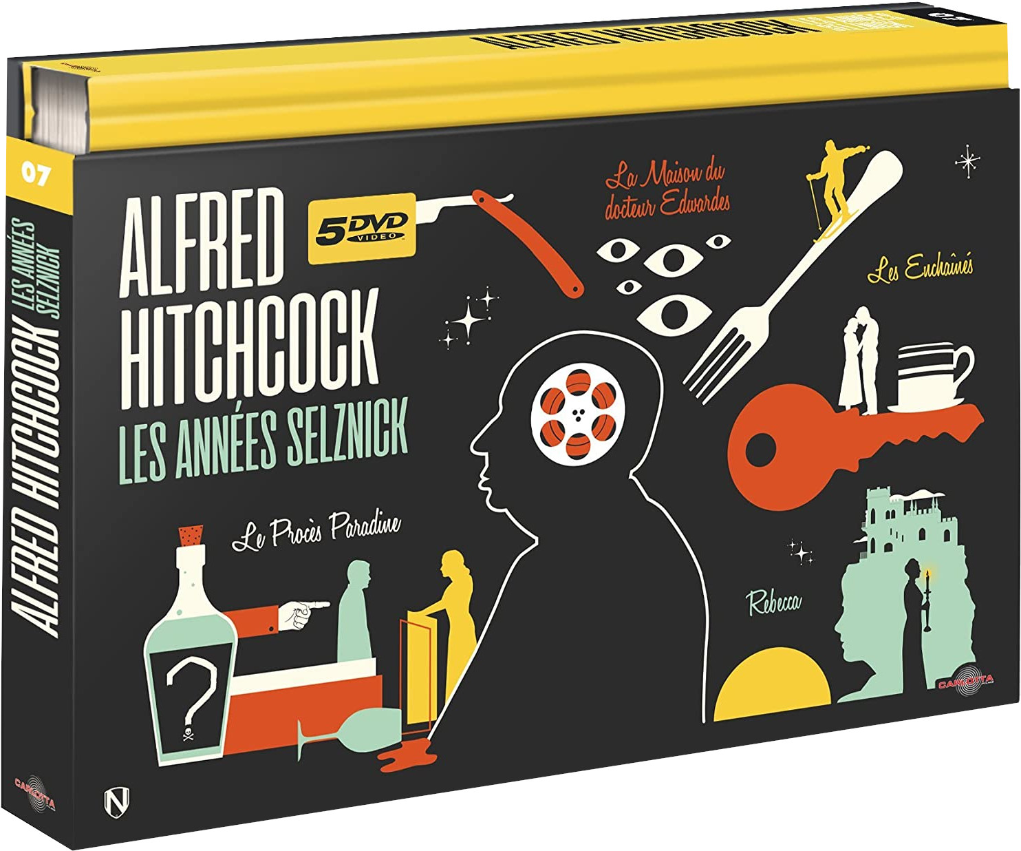 DVD-boxset: Alfred Hitchcock, Les Années Selznick, met meerdere filmtitels en Hitchcocks profiel.