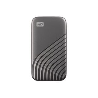 Disco duro SSD externo 500 GB - WD My Passport SSD, Portátil, Lectura 1050 MB/s, USB 3.2, Para Windows y Mac, Gris