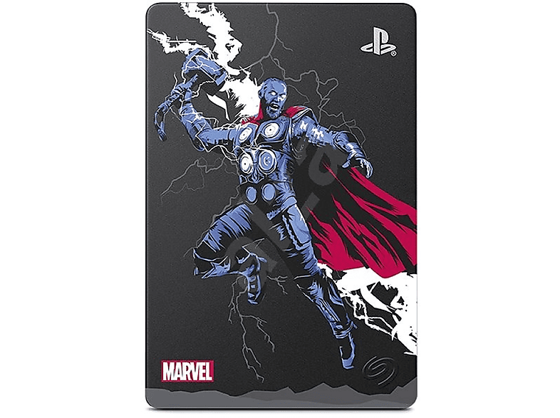 Disco duro externo 2 TB | Seagate Game Drive Capt. Thor (Ed. Limitada),  Para PS4, Plug-and-Play, Multicolor