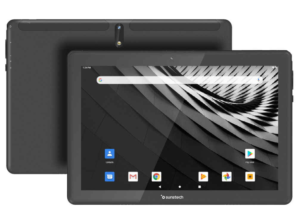 Tablet - Sunstech TAB1090, 64 GB, Negro, Wi-Fi + Cellular, 10.1" HD, 2 GB RAM, MTK6580, Android 9