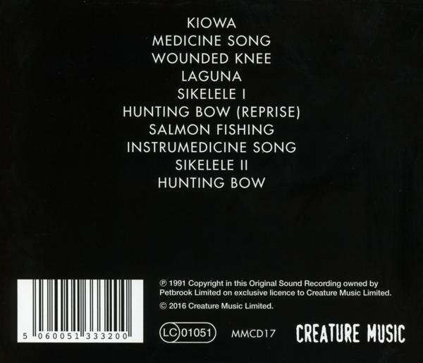 Schwarze Album-Rückseite mit Songtiteln, Barcode und Copyright-Informationen.