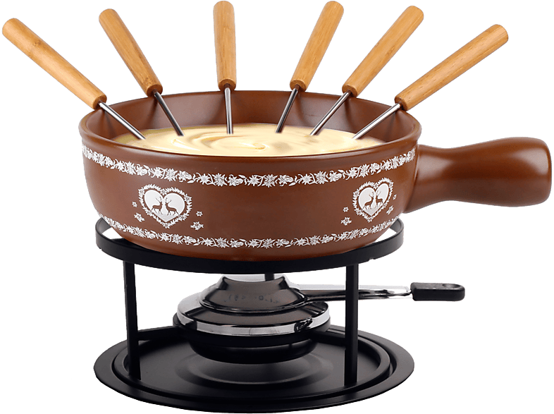 NOUVEL 403807 Hirsch-Herz - Käsefondue Set (Braun)