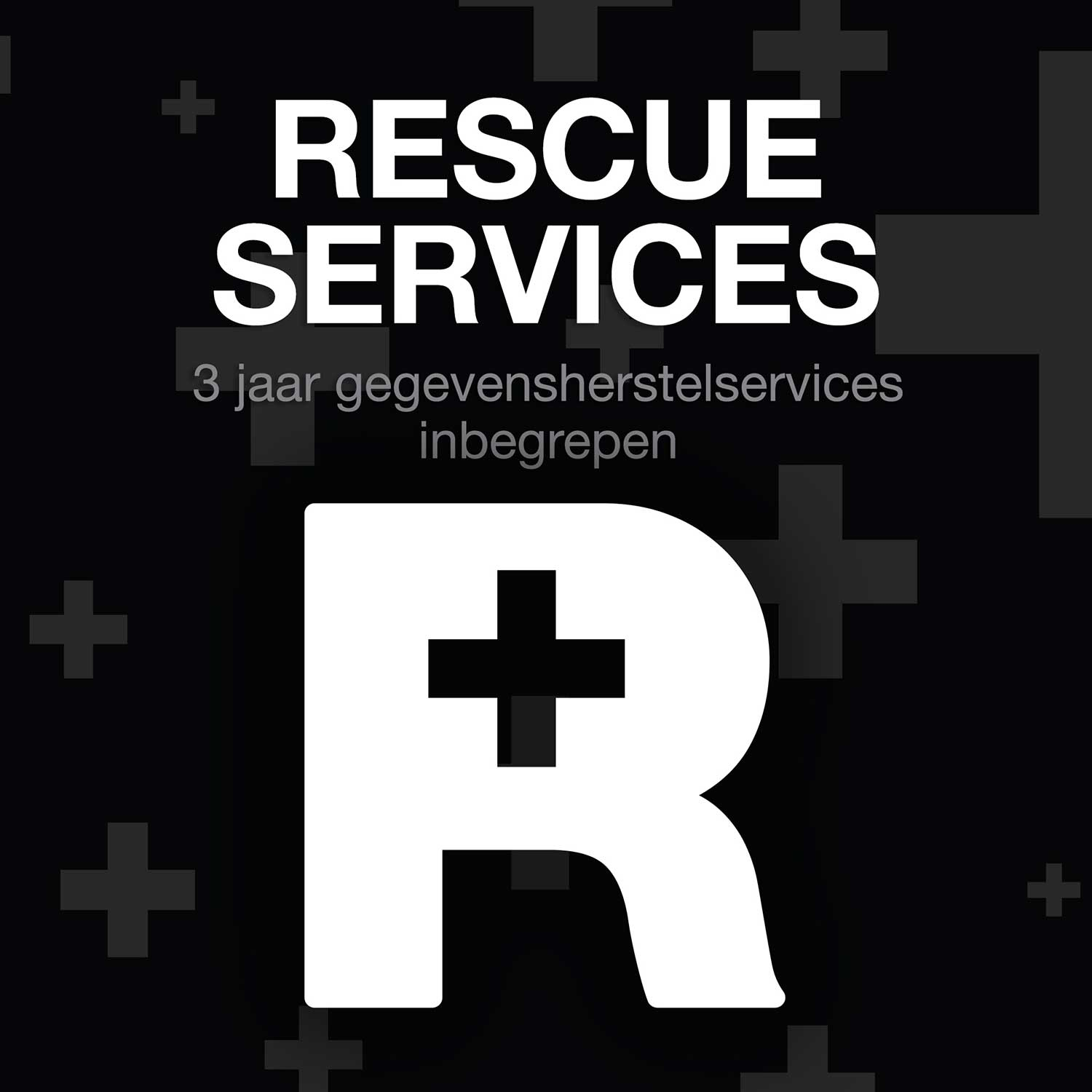 Logo noir et blanc avec le texte : RESCUE SERVICES.