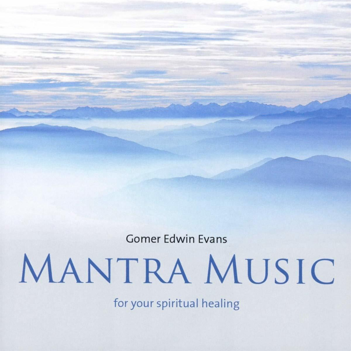 Albumcover mit Bergen und blauem Himmel. Mantra Musik für spirituelle Heilung.