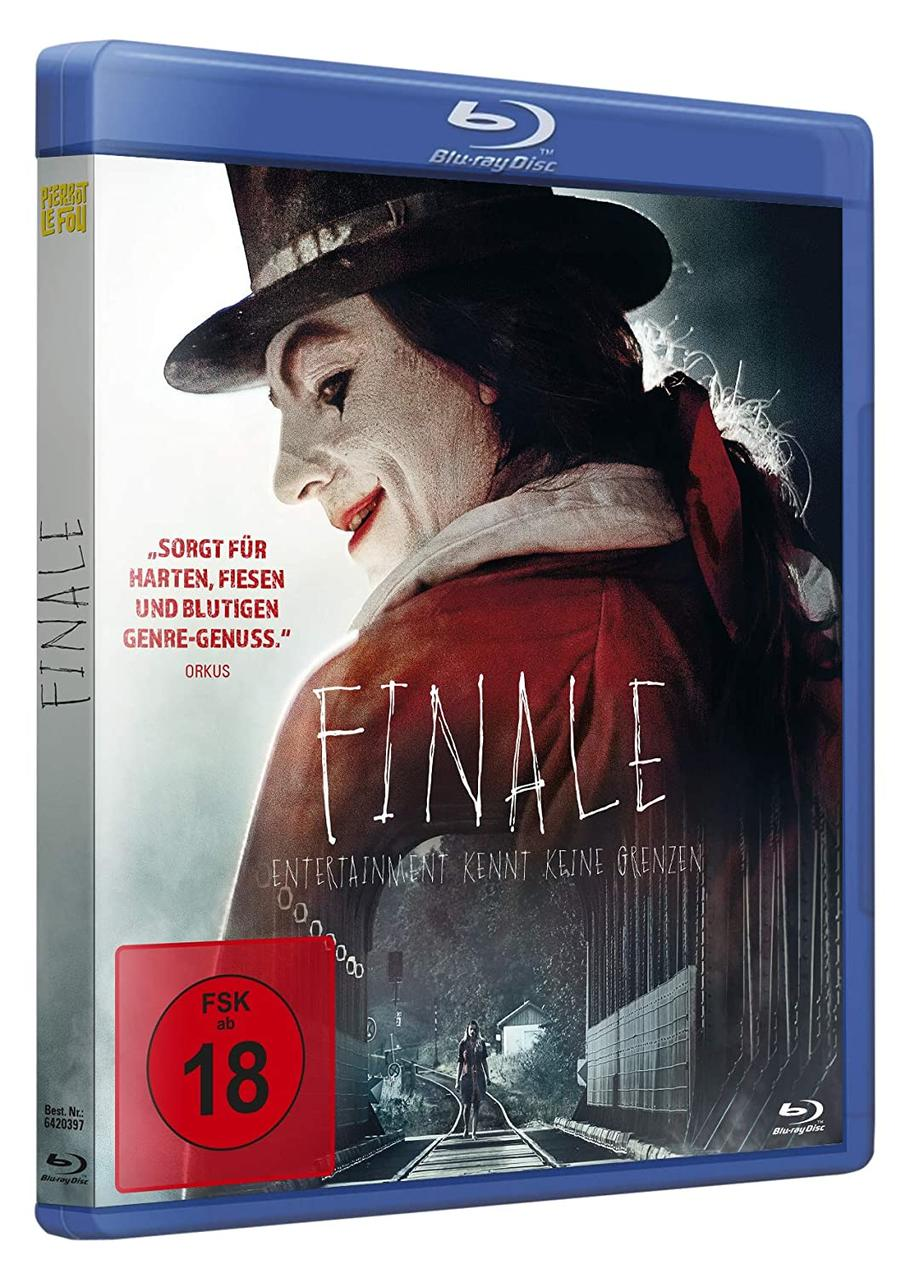 Blu-ray-Filmcover mit einem Clown und dem Titel 'Finale'.