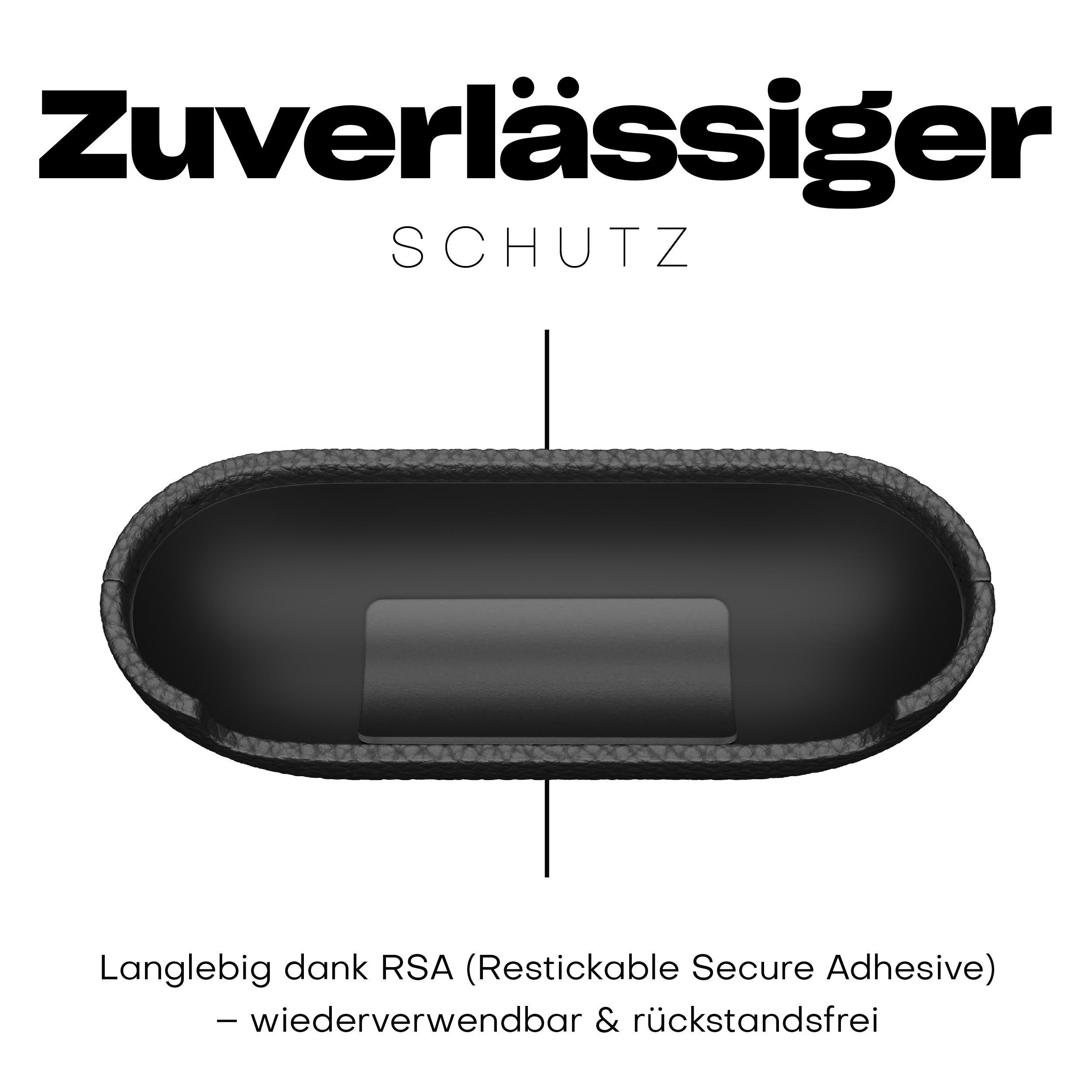 Ein schwarzer Behälter mit Text, der zur Aufbewahrung verwendet wird.