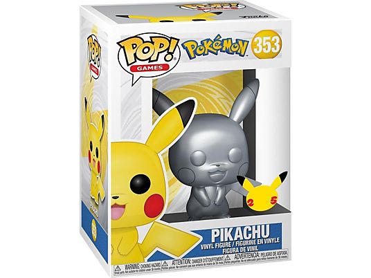 FUNKO POP! Games: Pokémon - Pikachu - Sammelfigur (Silbermetallic)