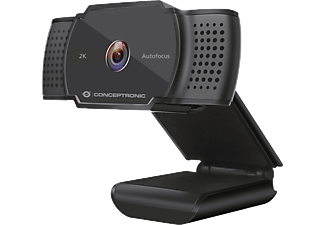 CONCEPTRONIC AMDIS02B 2K Super HD Autofocus mit Mikrofon Webcam