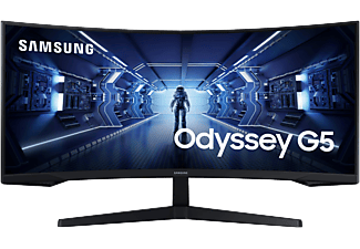 SAMSUNG Odyssey G5 C34G55TWWU 34" Ívelt UWQHD 165 Hz 21:9 G-Sync VA LED Gamer Monitor