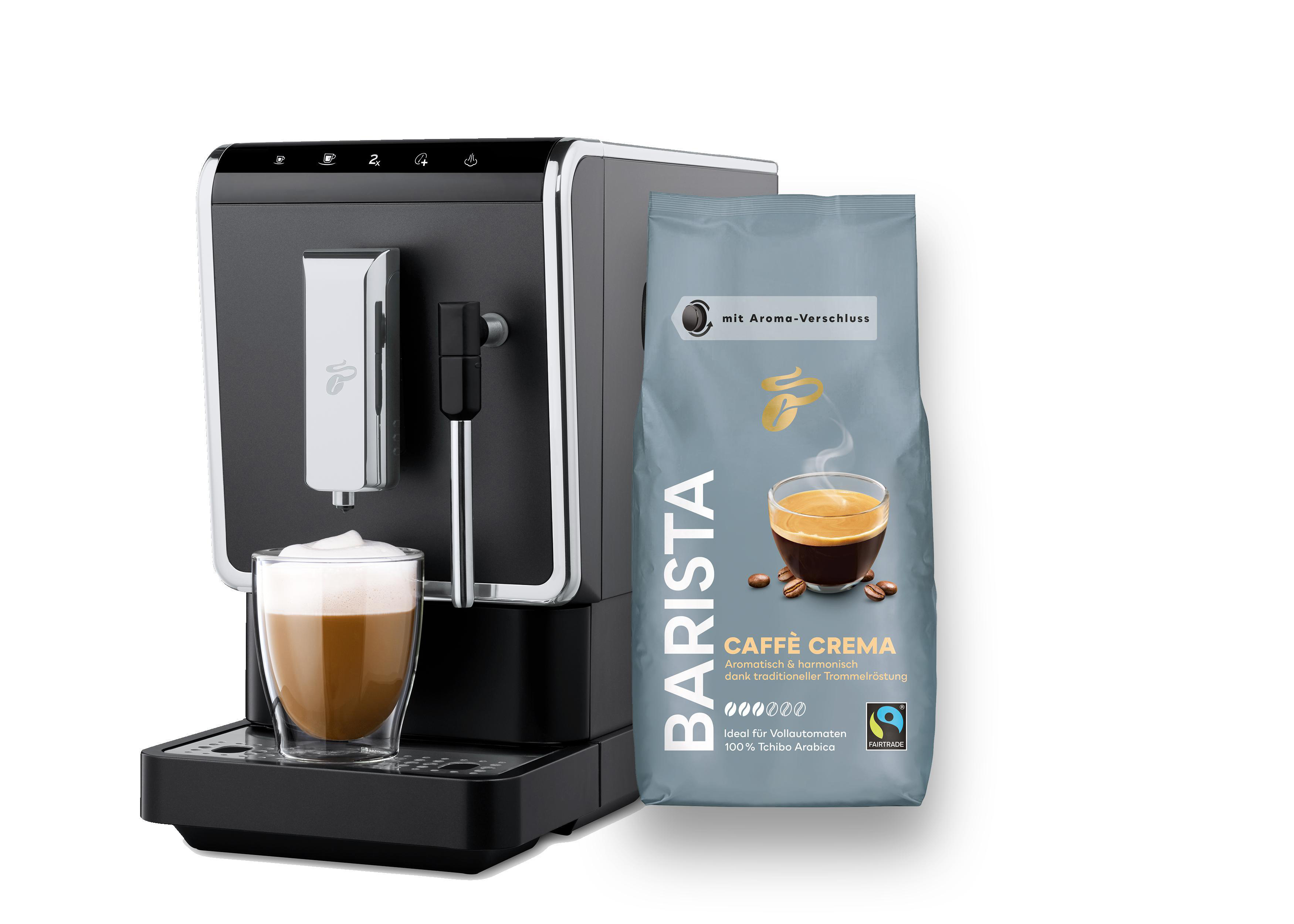 TCHIBO Esperto Latte + 1 kg Kaffee Anthrazit Kaffeevollautomat