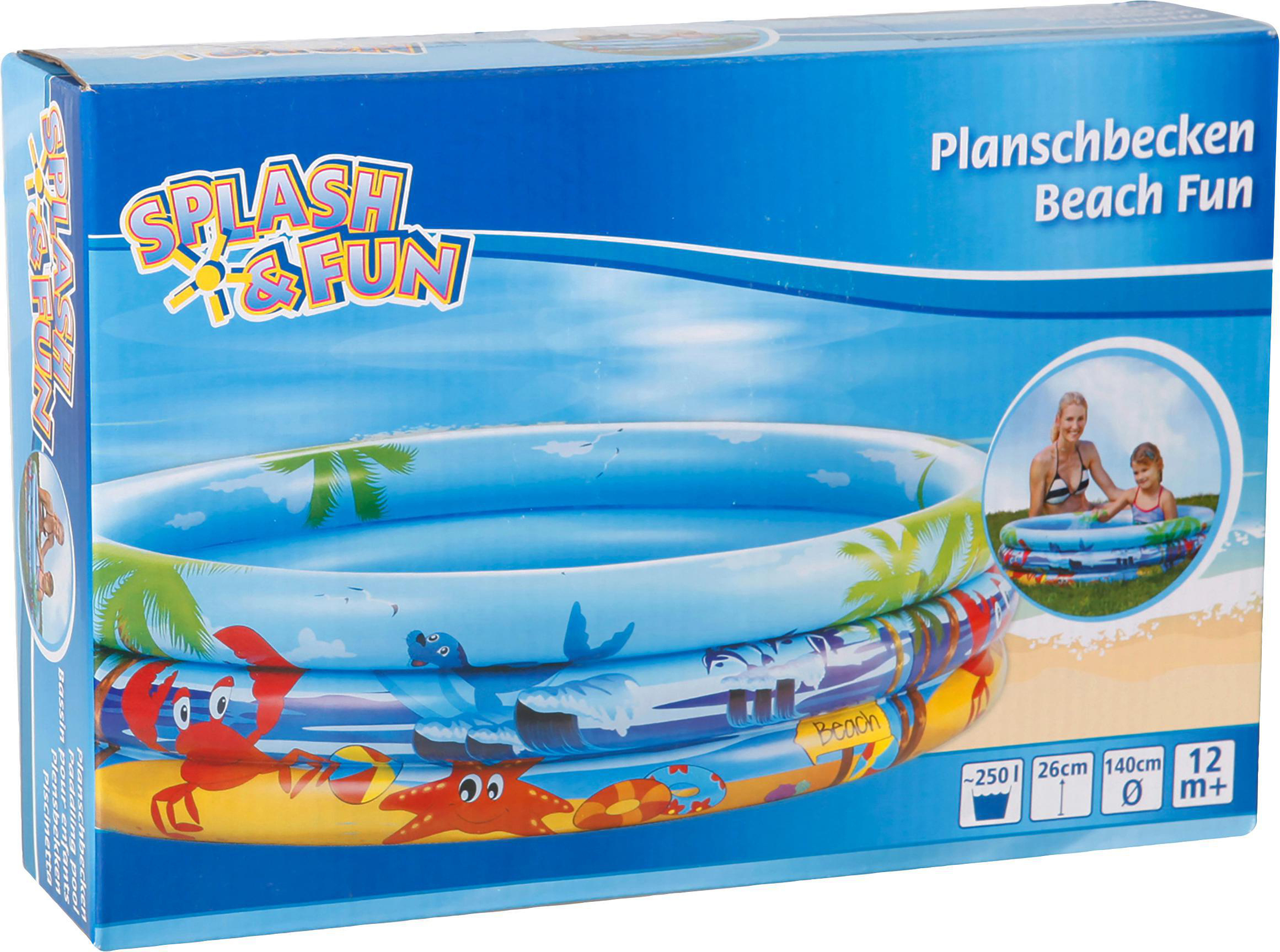 SPLASH FUN SF Planschbecken Ø Planschbecken Beach Mehrfarbig cm Fun 140