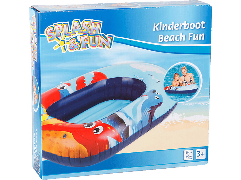 SPLASH FUN SF Kinderboot Beach Fun, 90 x 60 cm Wasserspielzeug Mehrfarbig