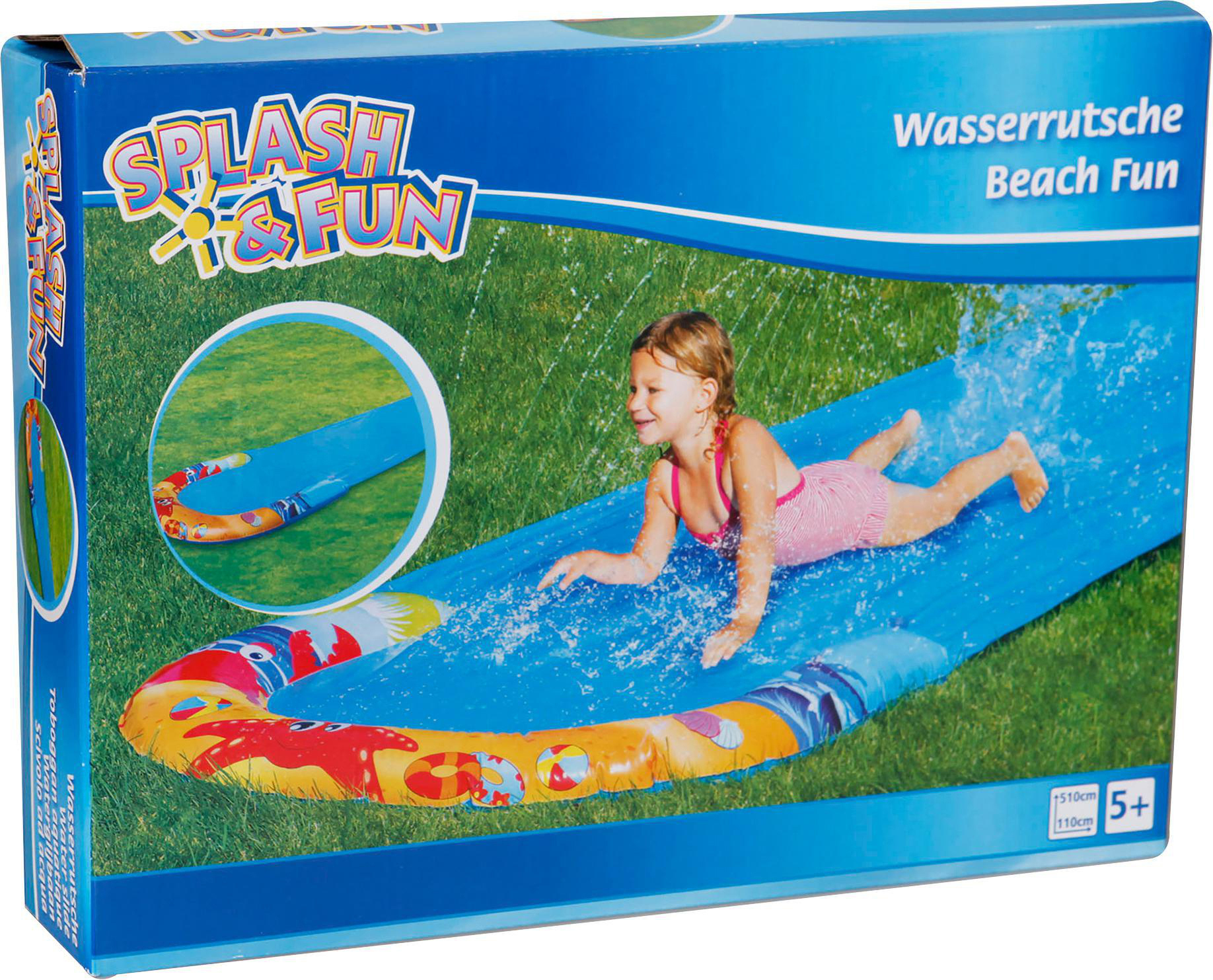 SPLASH FUN SF Wasserrutsche Wasserspielzeug Beach cm 510 Mehrfarbig 110 x Fun