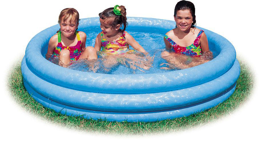 INTEX Pool 3-Ring Crystalblue Blau Wasserspielzeug 168x38cm