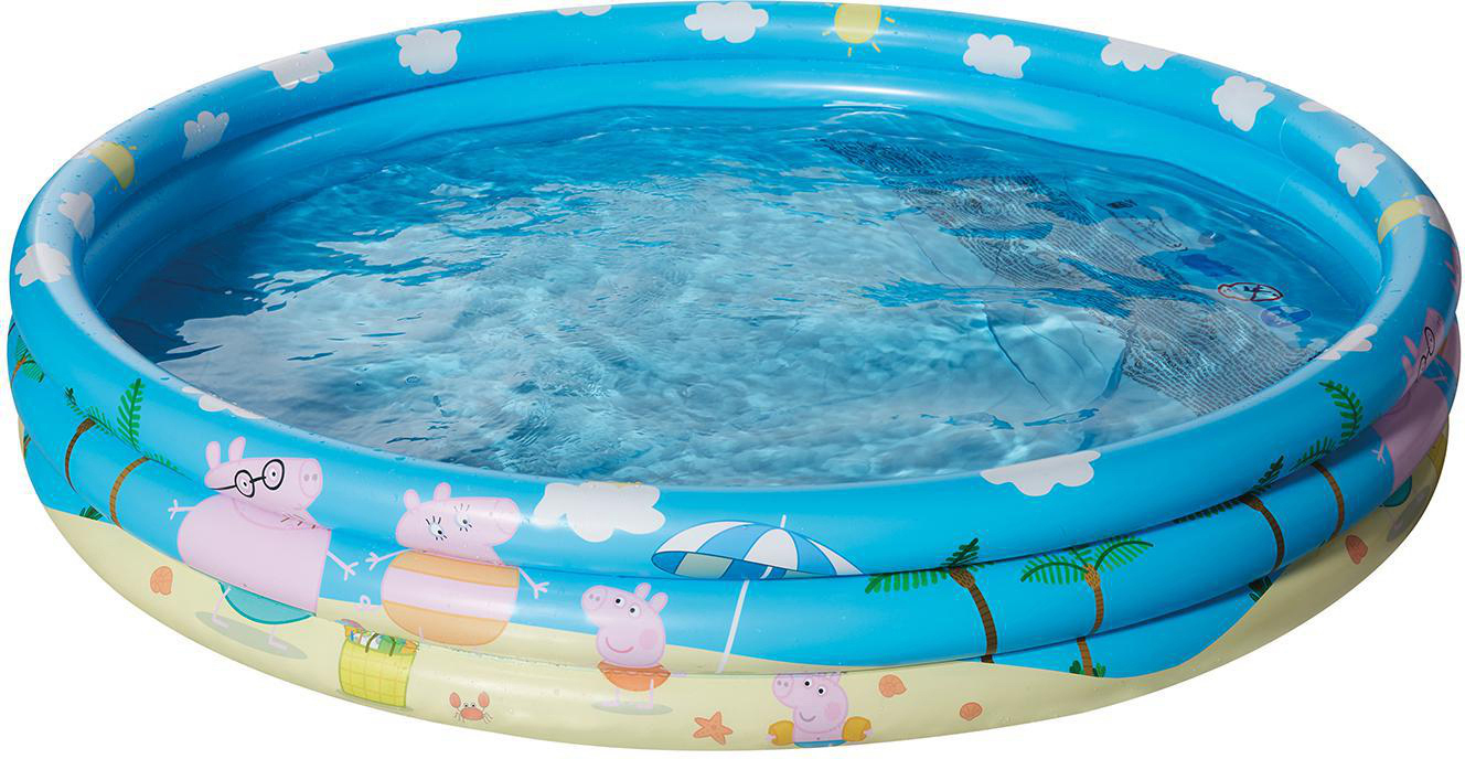 HAPPY PEOPLE PEP Peppa Wasserspielzeug 3-Ring-Pool, 122x23cm ca. Mehrfarbig Pig