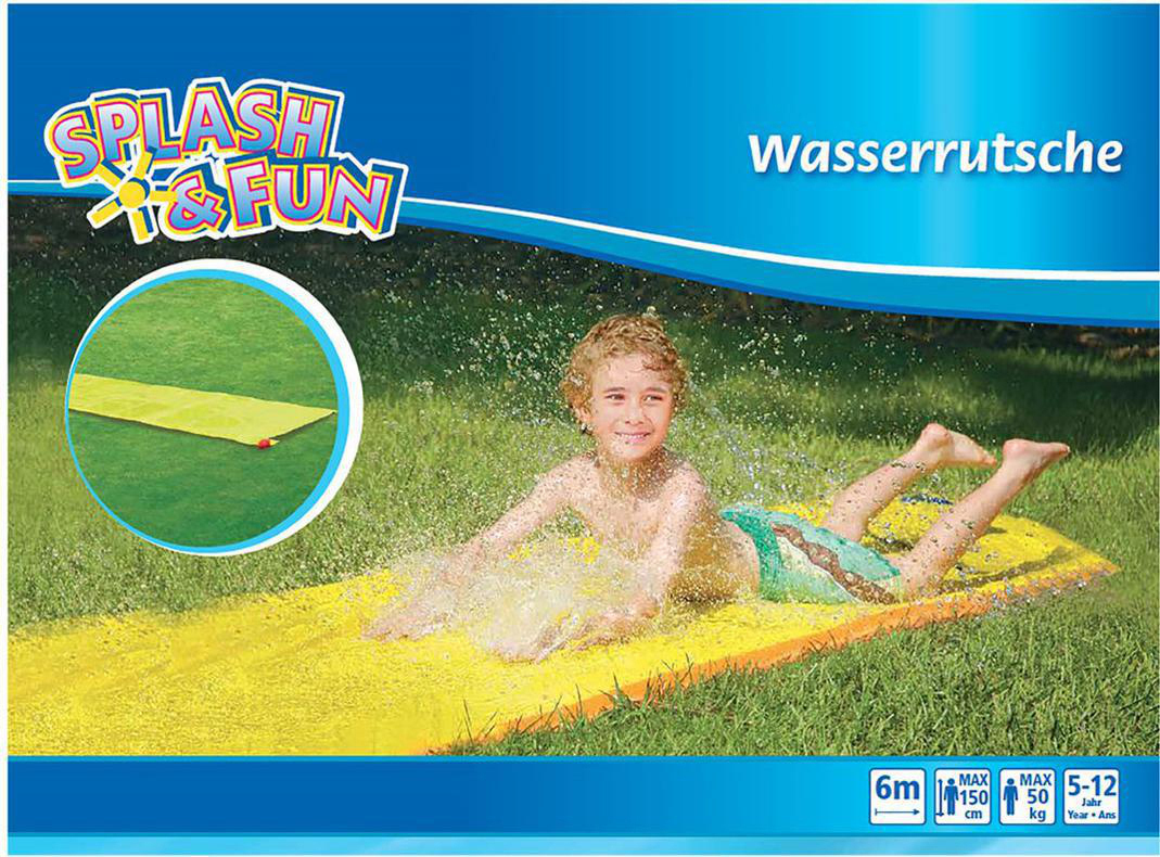 ca. SPLASH cm 600 Wasserrutsche Fun & Mehrfarbig gelb, FUN x 80 Wasserspielzeug Splash