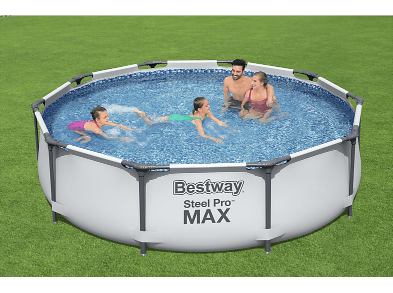 BESTWAY Steel Pro Max™ Frame Pool-Set, rund 305cm Swimmingpoolset Mehrfarbig | Wasserspielzeug